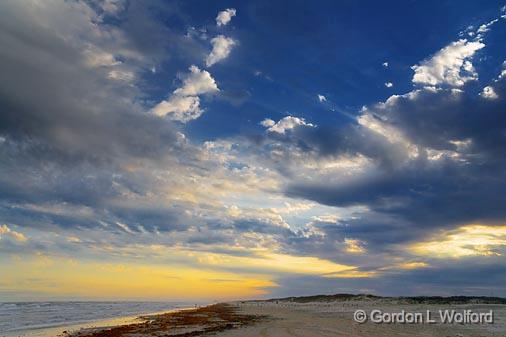 Gulf Beach At Sunset_42523.jpg - Mustang IslandPhotographed along the Gulf coast near Corpus Christi, Texas, USA.